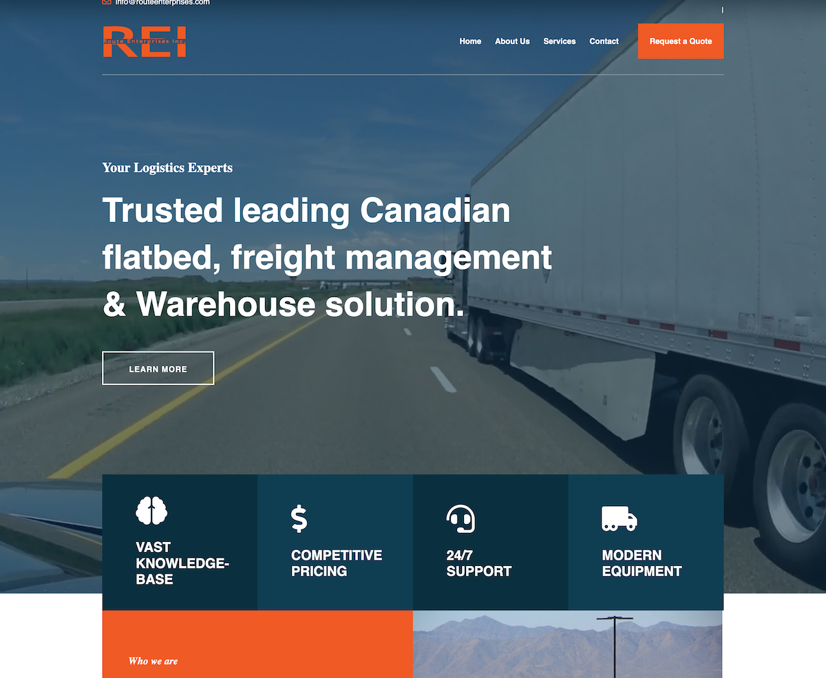 Route Enterprises Inc. Official website